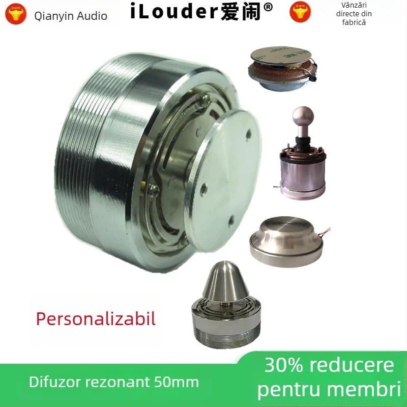 Difuzor de vibrație rezonant, 50 mm, 25W, pentru cadă și masaj, 2 inci