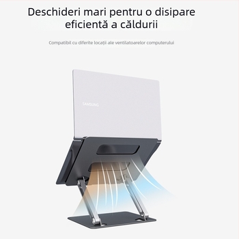 Metron Suport pliabil din aliaj de aluminiu pentru notebook și tabletă – suport de birou portabil
