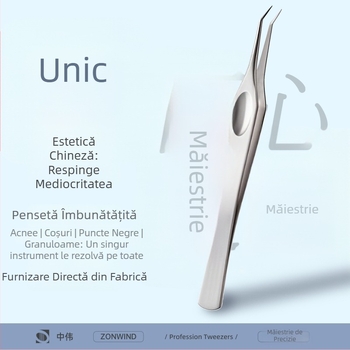Set de unelte pentru acnee din oțel inoxidabil Zhongwei – clips pentru acnee, ace pentru acnee, ace pentru puncte negre, kit personalizat de înaltă precizie