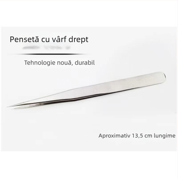 Pensete de înaltă precizie pentru grefarea genelor, pentru profesioniști în extensii de gene, din oțel inoxidabil, pentru aplicarea extensiilor de gene, clip floral