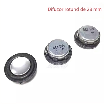 Difuzor circular ultra-subțire de 28 mm, cu gamă completă, 4 Ω / 3 W și 8 Ω / 3 W