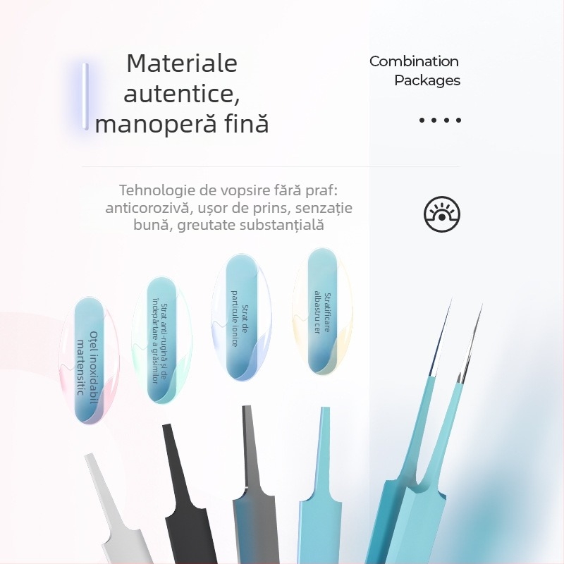 Allsmile set instrumente din oțel inoxidabil pentru acnee, 4 piese – pentru acnee și puncte negre