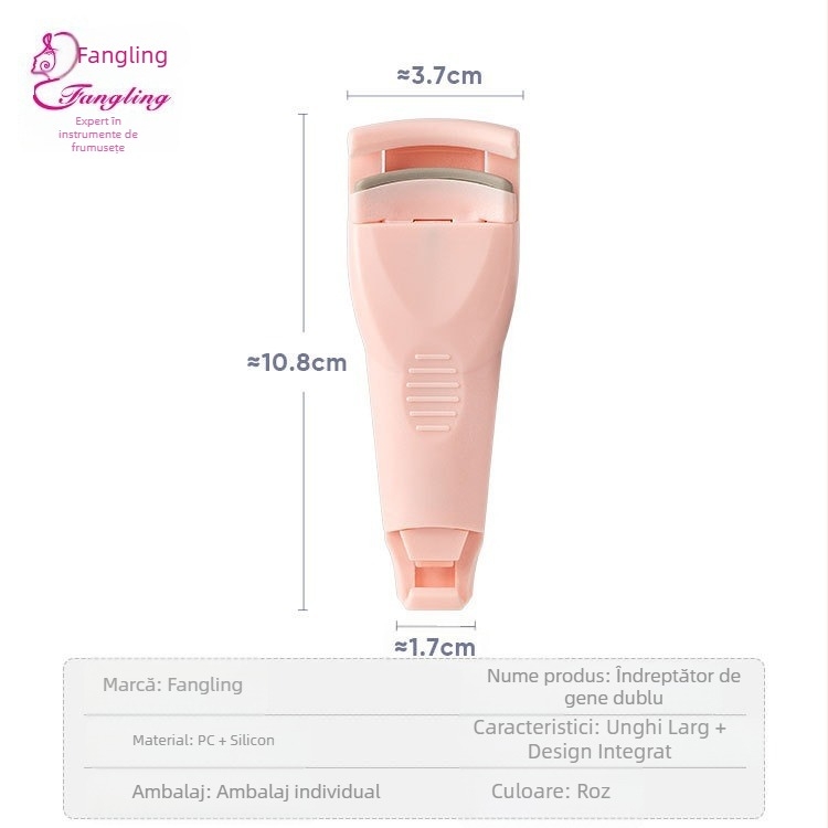 Ondulator pentru gene Fragrant Age, design cu floarea-soarelui, unghi larg, utilizare duală pentru curling natural, pentru începători