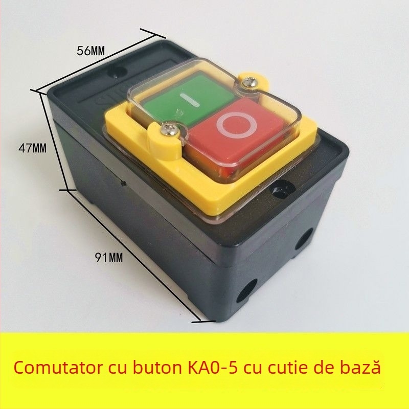 Buton de pornire impermeabil KA-5M/5H 380V/220V, universal pentru bormașină de bancă și mașină de tăiat