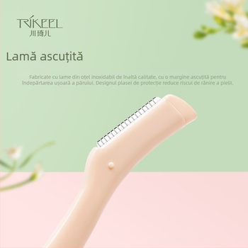 Chuanqier Set pentru sprâncene pentru începători, 3 buc., trimmer anti-zgâriere pentru sprâncene