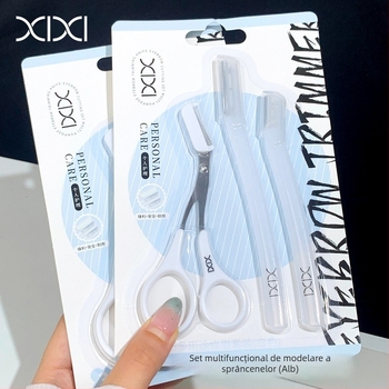 Kit pentru conturarea sprâncenelor – Trimmer sigur pentru sprâncene cu pieptene și foarfecă, pentru începători