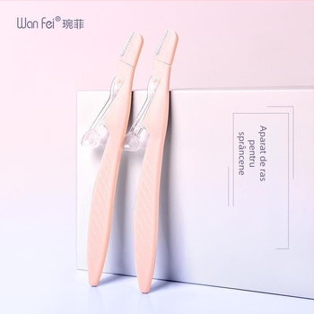 Wanfei set de două piese pentru modelarea sprâncenelor, design sigur pentru începători; oțel inoxidabil, lungime 15 cm