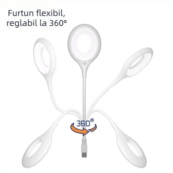 Lampă de noapte cu control vocal, portabilă pentru cămin, protecție pentru ochi, lampă inteligentă cu voce, mini lampă