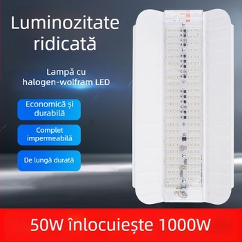 Lampă LED pentru exterior, proiector pentru șantier, iluminare puternică, IP65 impermeabil, 144 LED, 20000 lm