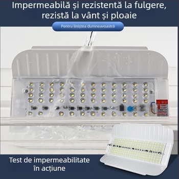 Lampă LED pentru exterior, proiector pentru șantier, iluminare puternică, IP65 impermeabil, 144 LED, 20000 lm