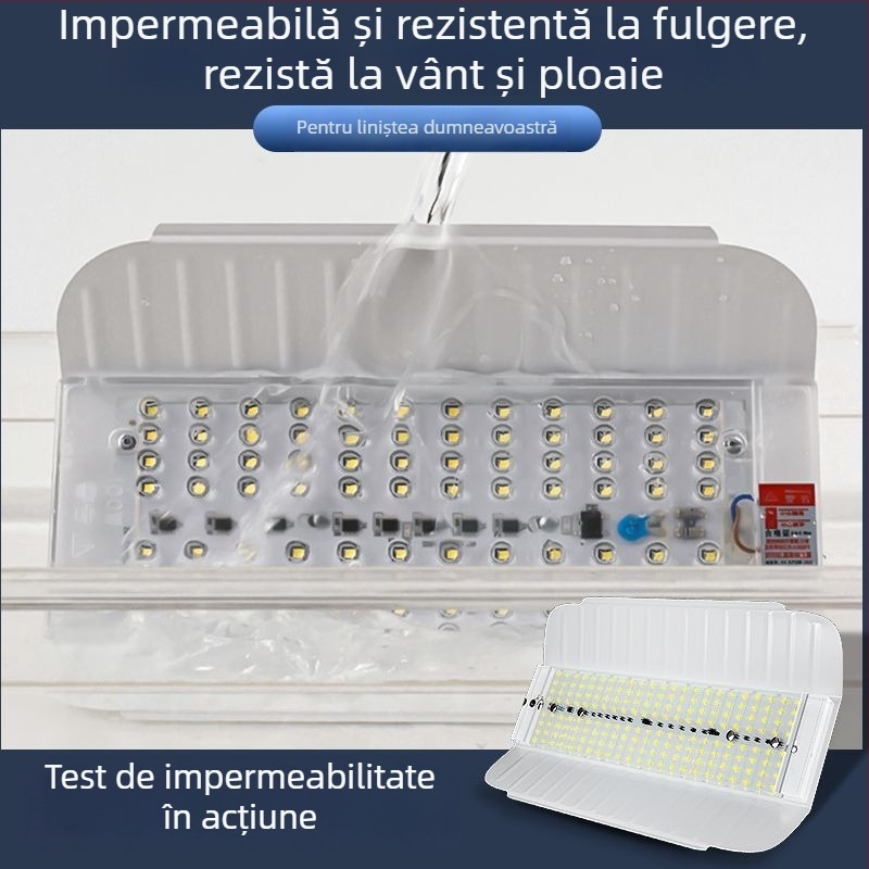 Lampă LED pentru exterior, proiector pentru șantier, iluminare puternică, IP65 impermeabil, 144 LED, 20000 lm