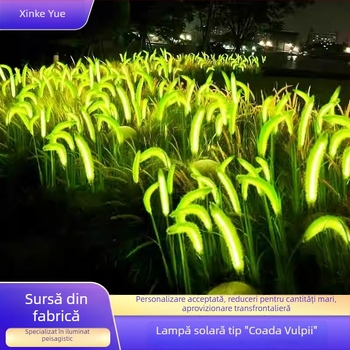 Lămpi solare în formă Foxtail Grass pentru parcuri, spații pitorești și curți — iluminat peisaj rezistent la apă