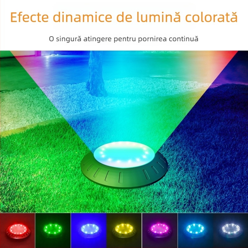 Lumină LED de peisaj solar pentru curte – iluminat exterior impermeabil, decor de grădină cu atmosferă colorată
