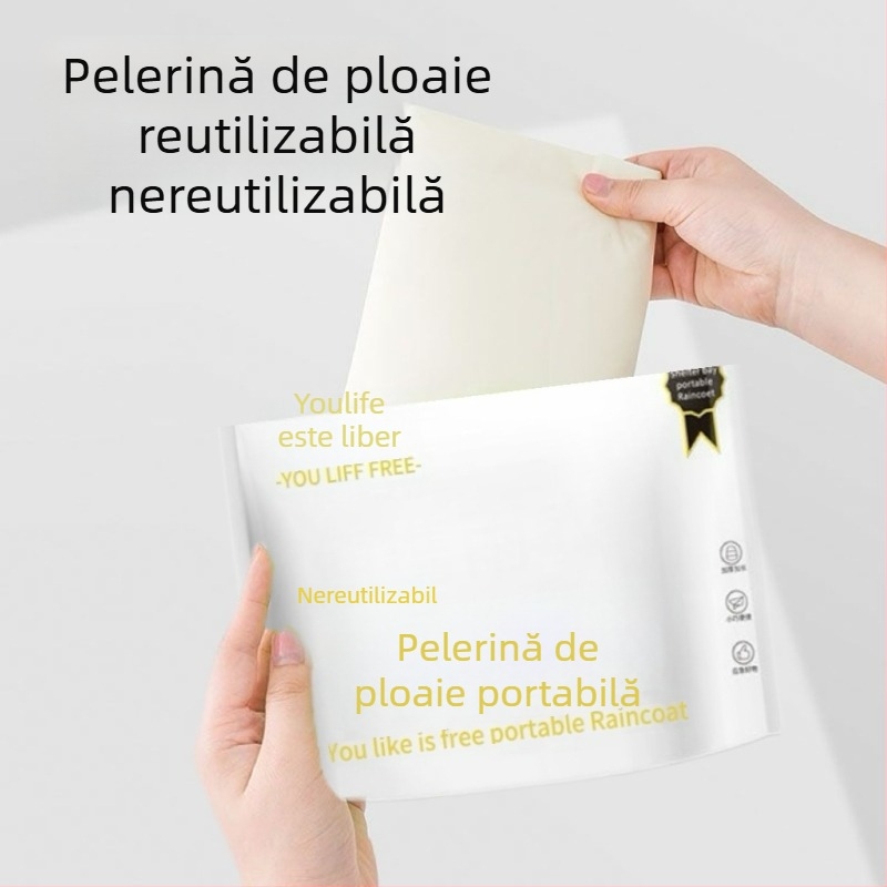 Poncho EVA portabil, reutilizabil, impermeabil, all-in-one, pentru drumeții în aer liber, călătorii și ciclism