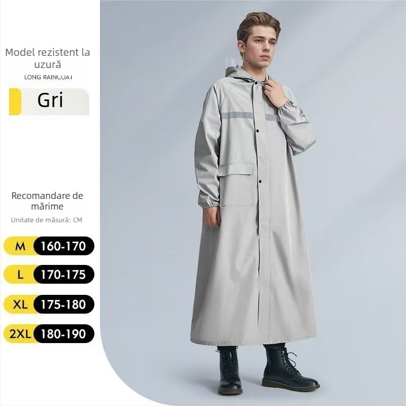 Palton de ploaie lung all-in-one pentru bărbați și femei, pentru drumeții în aer liber și ciclism