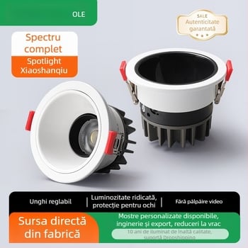 LED încastrat spot cu downlight anti-reflexie, pentru pereți de acasă și tavan, iluminare de tip wall-washer, prietenoasă cu ochii