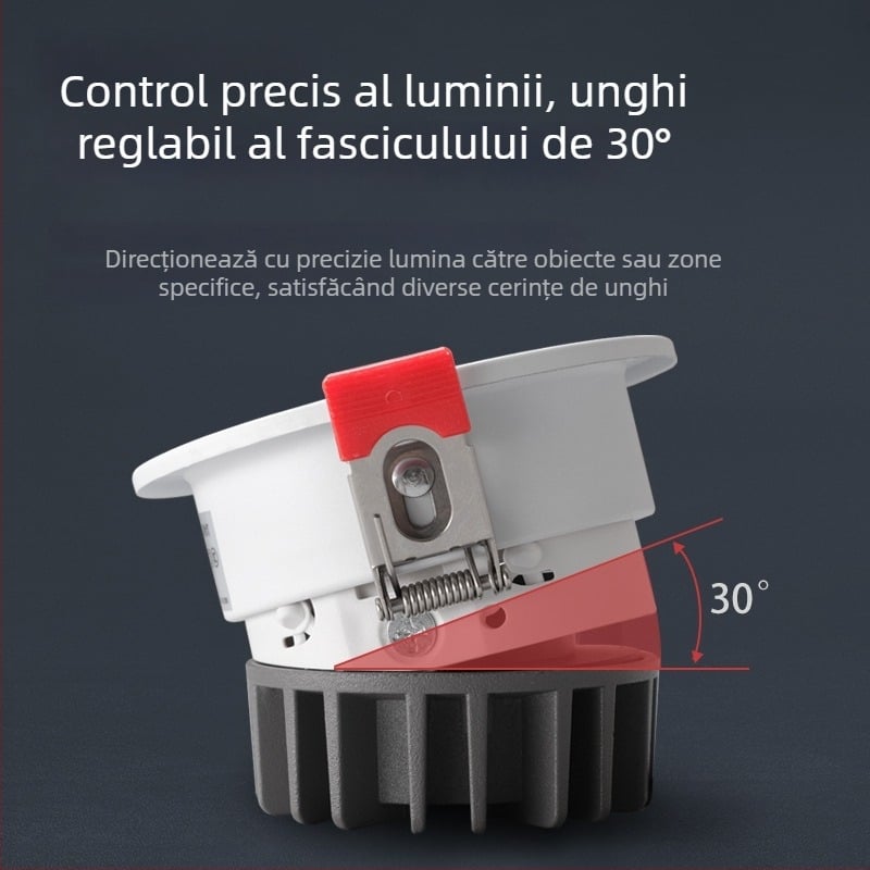 LED încastrat spot cu downlight anti-reflexie, pentru pereți de acasă și tavan, iluminare de tip wall-washer, prietenoasă cu ochii