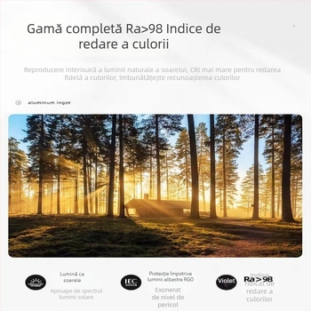 Spotlight încastrat retractabil, cu fascicul reglabil, pentru peretele livingului, anti-orbire, iluminare inteligentă cu spectru complet