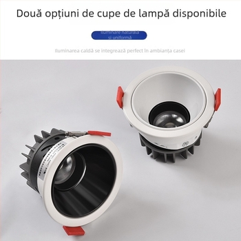 Spot COB profund anti-strălucire încastrat, fără sursă principală de lumină, LED cu CRI înalt, plafonieră pentru sufragerie și hol