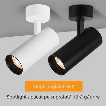 Spoturi LED montate pe suprafață pentru pereți de fundal comercial, spoturi COB montate pe tavan cu unghi reglabil, model nou pentru magazine de îmbrăcăminte