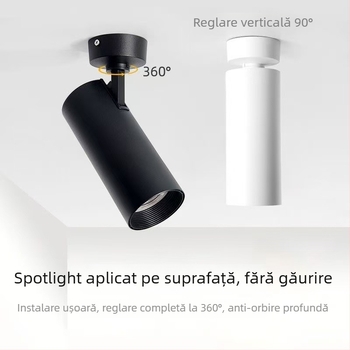 Spoturi LED montate pe suprafață pentru pereți de fundal comercial, spoturi COB montate pe tavan cu unghi reglabil, model nou pentru magazine de îmbrăcăminte