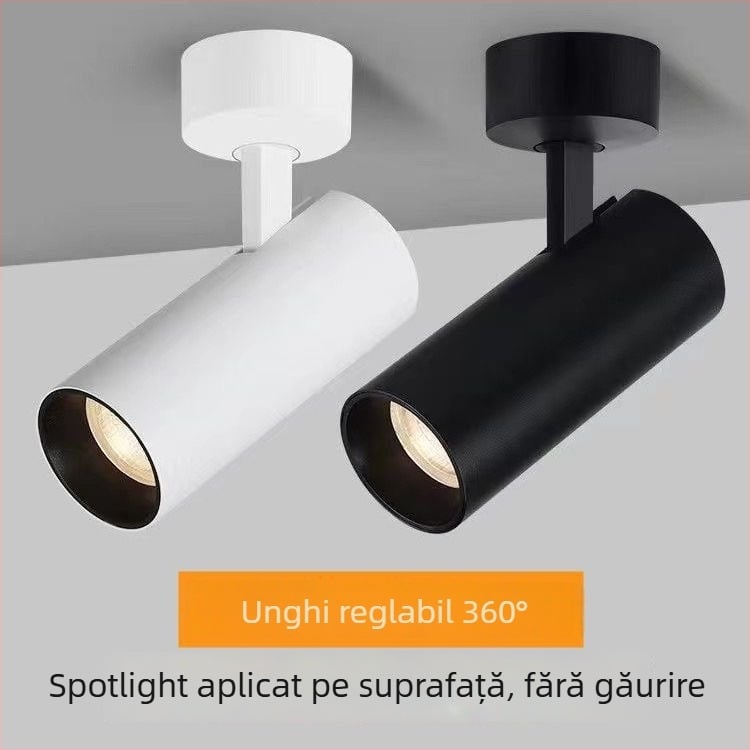 Spoturi LED montate pe suprafață pentru pereți de fundal comercial, spoturi COB montate pe tavan cu unghi reglabil, model nou pentru magazine de îmbrăcăminte