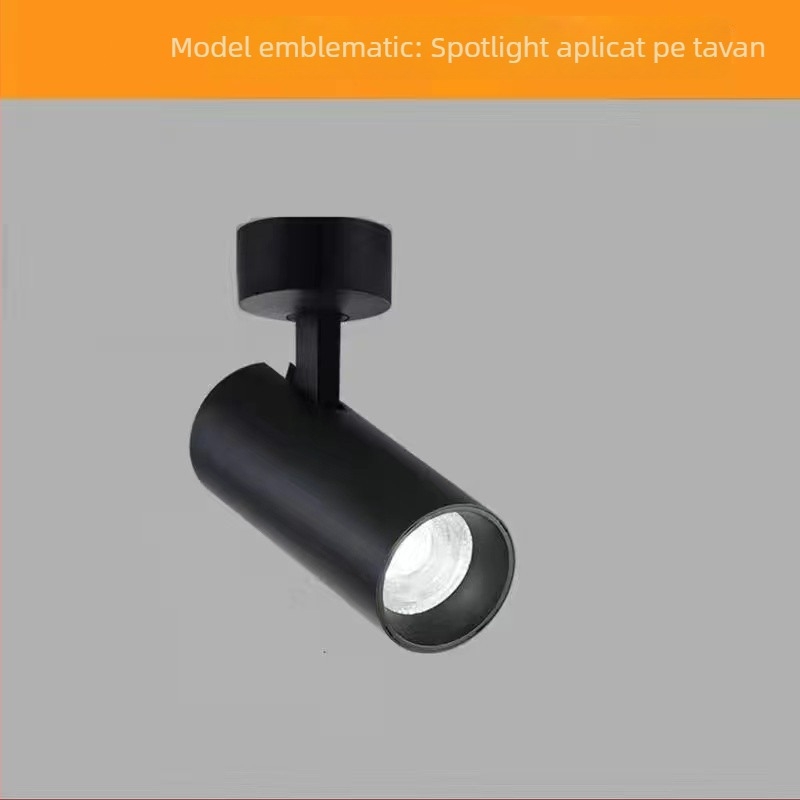 Spoturi LED montate pe suprafață pentru pereți de fundal comercial, spoturi COB montate pe tavan cu unghi reglabil, model nou pentru magazine de îmbrăcăminte