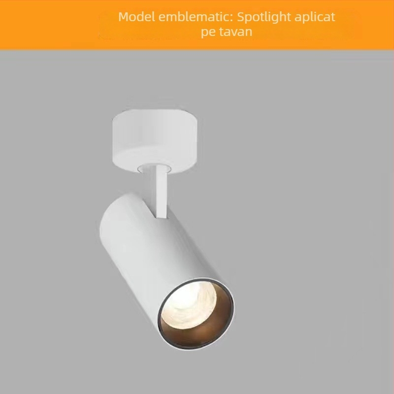 Spoturi LED montate pe suprafață pentru pereți de fundal comercial, spoturi COB montate pe tavan cu unghi reglabil, model nou pentru magazine de îmbrăcăminte