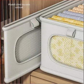 Cutie pliabilă de depozitare a hainelor pentru garderobă, din material nețesut