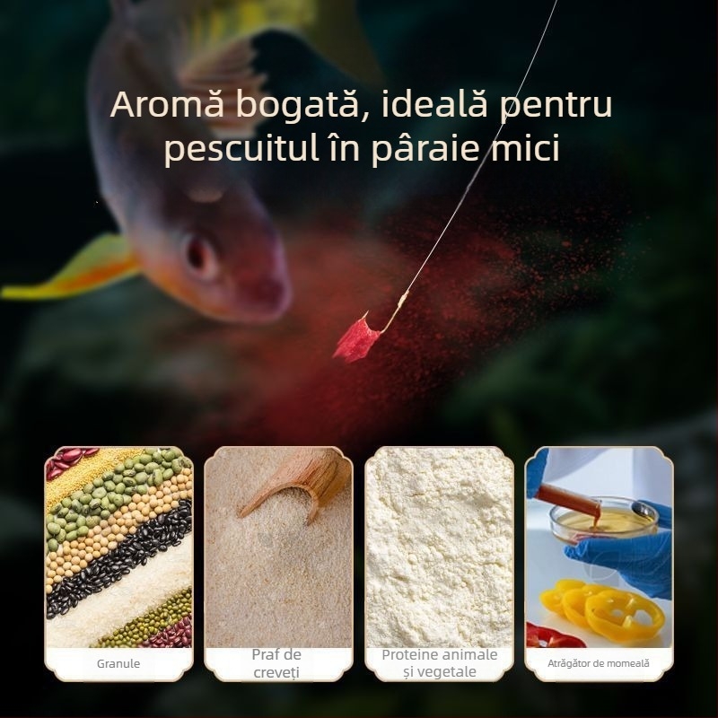 Momeli de gluten fără spălare pentru pescuit în pârâu, aromă puternică de pește, momelițe micro pentru pescuit sălbatic, năluci mici pentru pești de râu