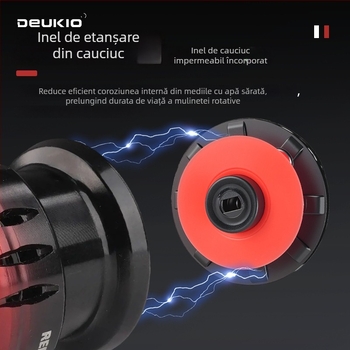 Deukio RS fără spațiu, complet metalic, finisaj gradient, mulinetă de pescuit marin