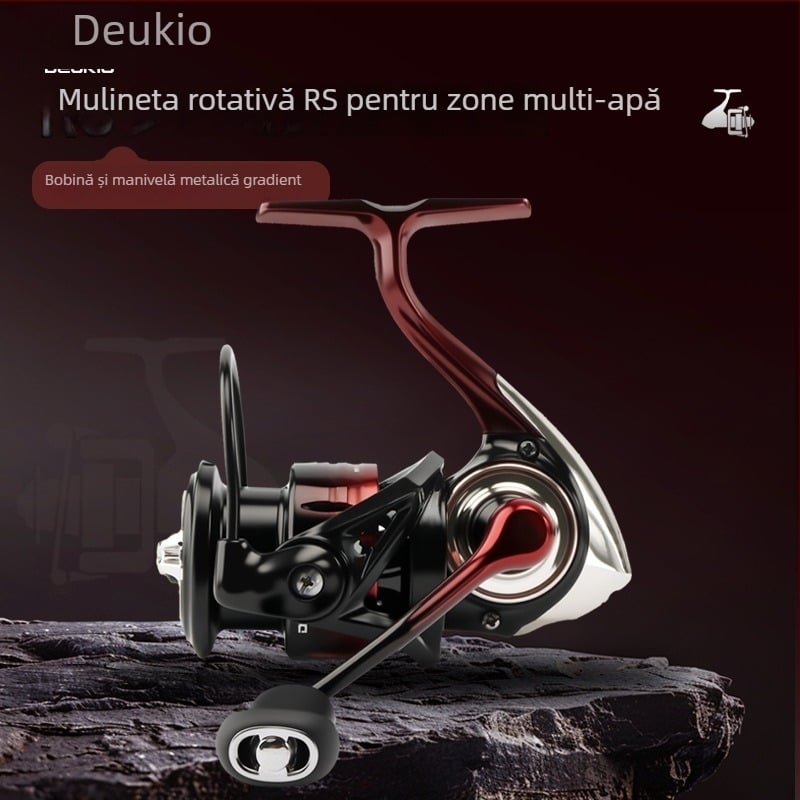 Deukio RS fără spațiu, complet metalic, finisaj gradient, mulinetă de pescuit marin