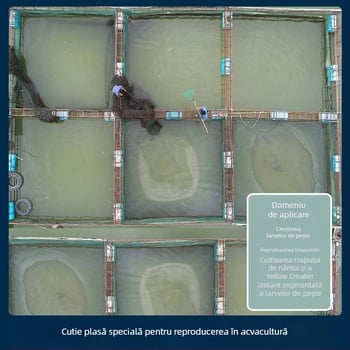Cuști din plasă pentru acvacultură, înălțime 1 m, rezistente la coroziune și rugină, pentru iazuri cu pești și creșterea puietului