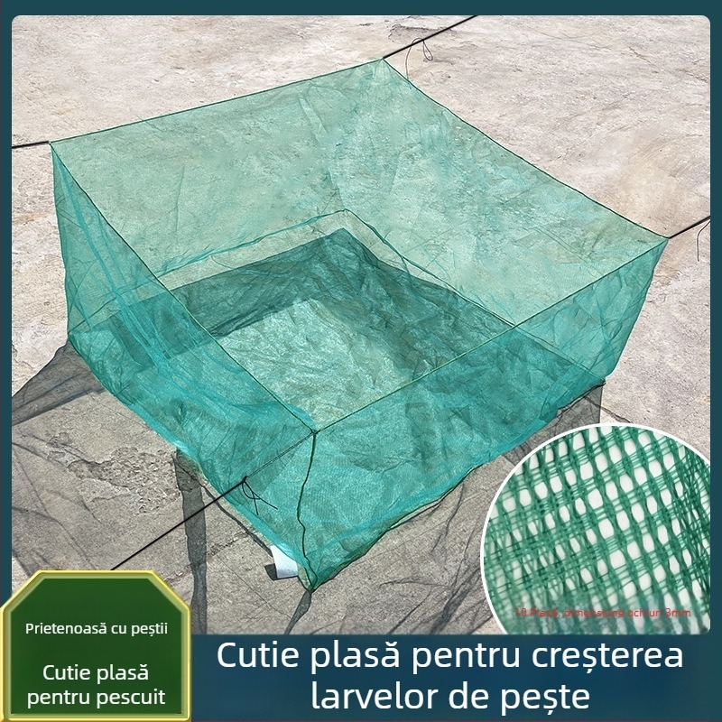 Cuști din plasă pentru acvacultură, înălțime 1 m, rezistente la coroziune și rugină, pentru iazuri cu pești și creșterea puietului