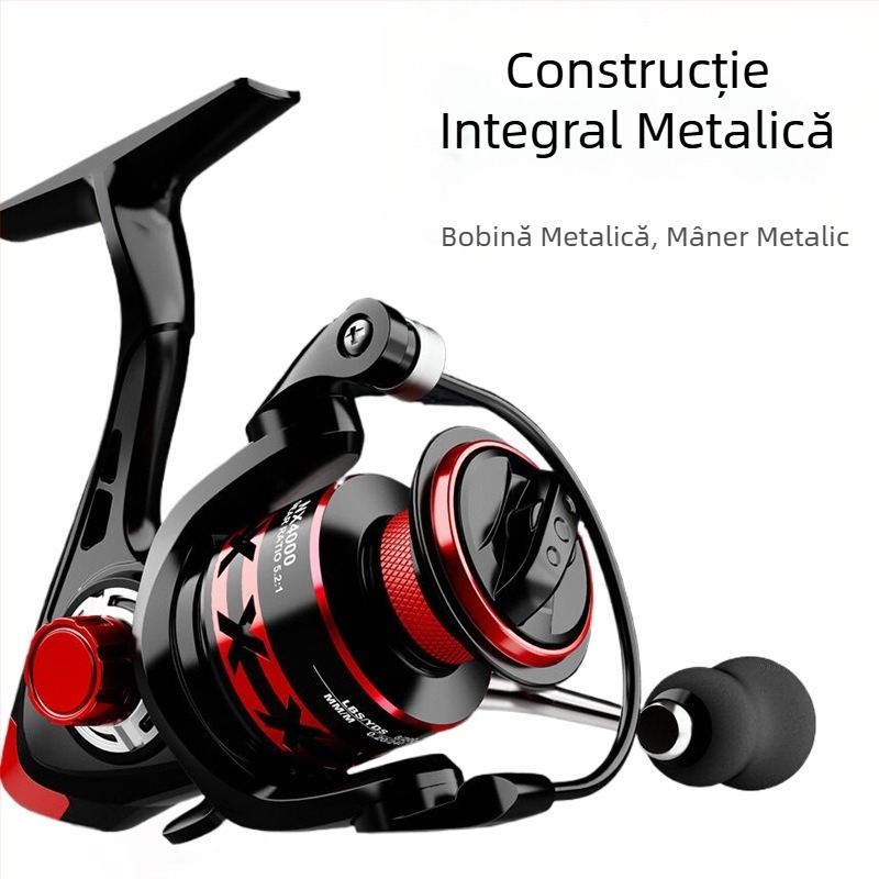 Mulinetă de pescuit din metal, pentru aruncări lungi, pescuit în mare