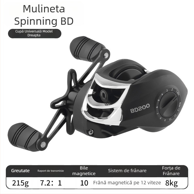 HAUT TON/Haodong mulinetă de spinning cu raport de 7.2:1, aruncare la distanță, protecție împotriva rupturii firului