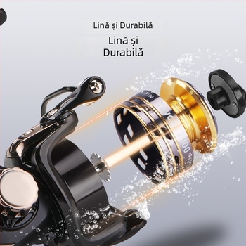 DEUKIO Mulineta de pescuit micro din metal — mini mulinetă de spinning ultra-ușoară pentru pescuit cu momeli