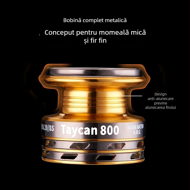 DEUKIO Mulineta de pescuit micro din metal — mini mulinetă de spinning ultra-ușoară pentru pescuit cu momeli