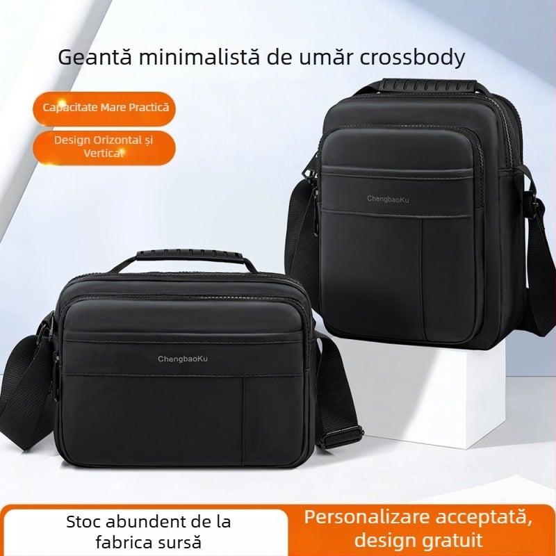 Geantă de umăr pentru bărbați, crossbody, pentru călătorii de afaceri, multifuncțională, compatibilă cu laptop de 15,6 inch, impermeabilă, ultra-ușoară.