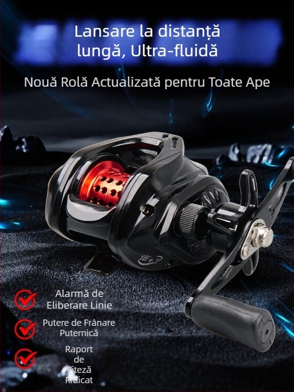 Water Drop mulinetă – ultraușoară, aruncare la distanță, rulmenți ceramici, ax scurt