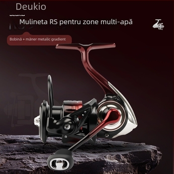 DEUKIO RS rotiță de pescuit, construcție integral metalică, finisaj gradient, aruncare la distanță, pentru pescuit în mare