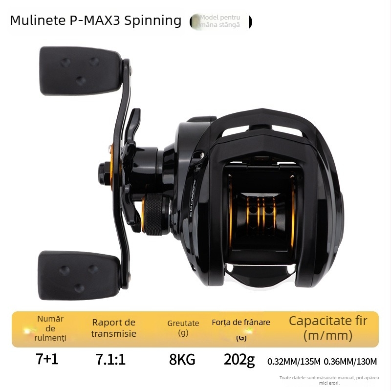 DEUKIO P3 mulinetă de spinning pentru momeli, aruncări lungi