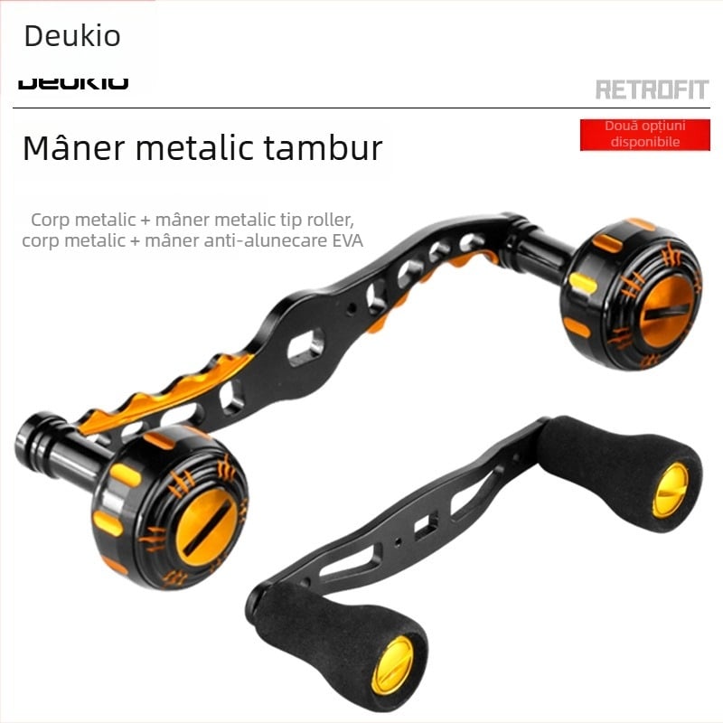 Set de piese pentru mulinetă teardrop: brațe rocker duble, buton metalic pentru mâner, tambur Lei Qiang, rocker modificat