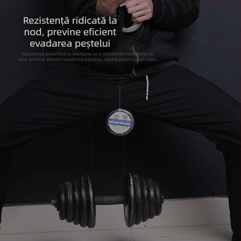 Fir de pescuit din nylon, 200 m, linie principală și linie de leader pentru pescuit marin și pescuit cu năluci, rezistență ultra înaltă