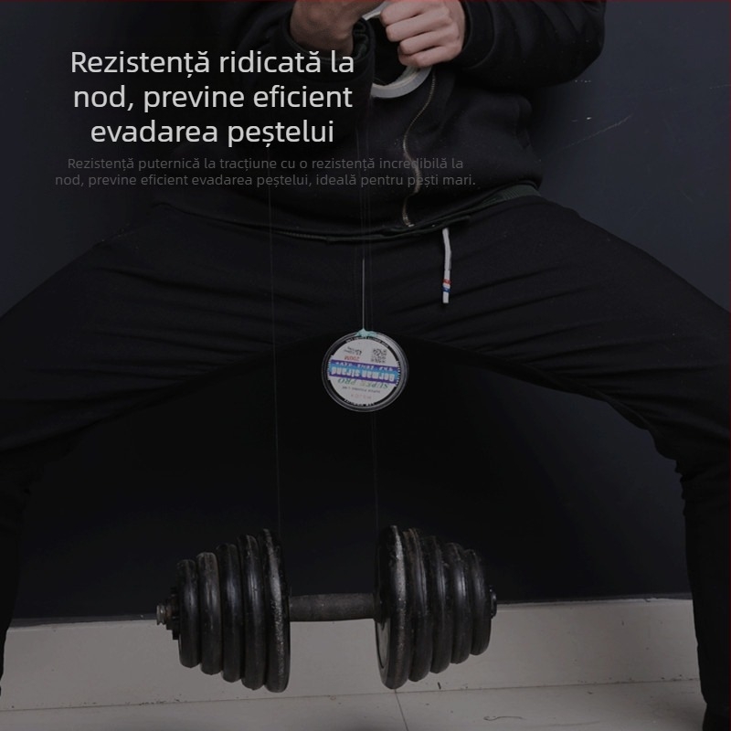 Fir de pescuit din nylon, 200 m, linie principală și linie de leader pentru pescuit marin și pescuit cu năluci, rezistență ultra înaltă