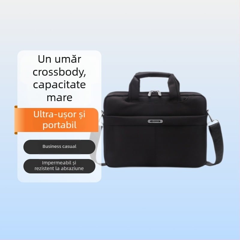 Geantă de afaceri din nylon impermeabilă pentru laptop de 14 inch — ultra-ușoară, unisex