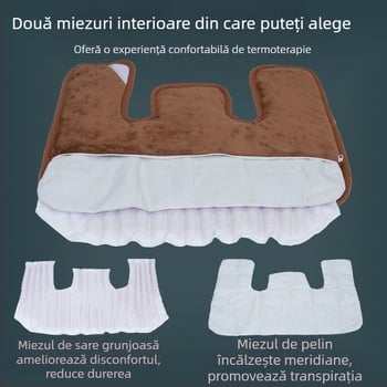 Pachet de încălzire pentru umăr și gât cu control inteligent al temperaturii și pungă cu sare de mare