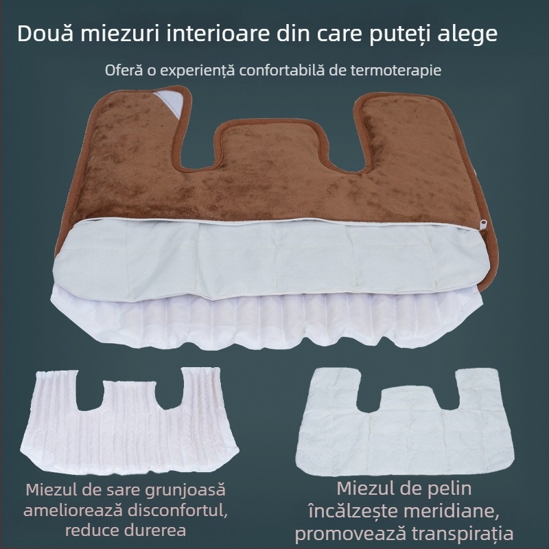 Pachet de încălzire pentru umăr și gât cu control inteligent al temperaturii și pungă cu sare de mare