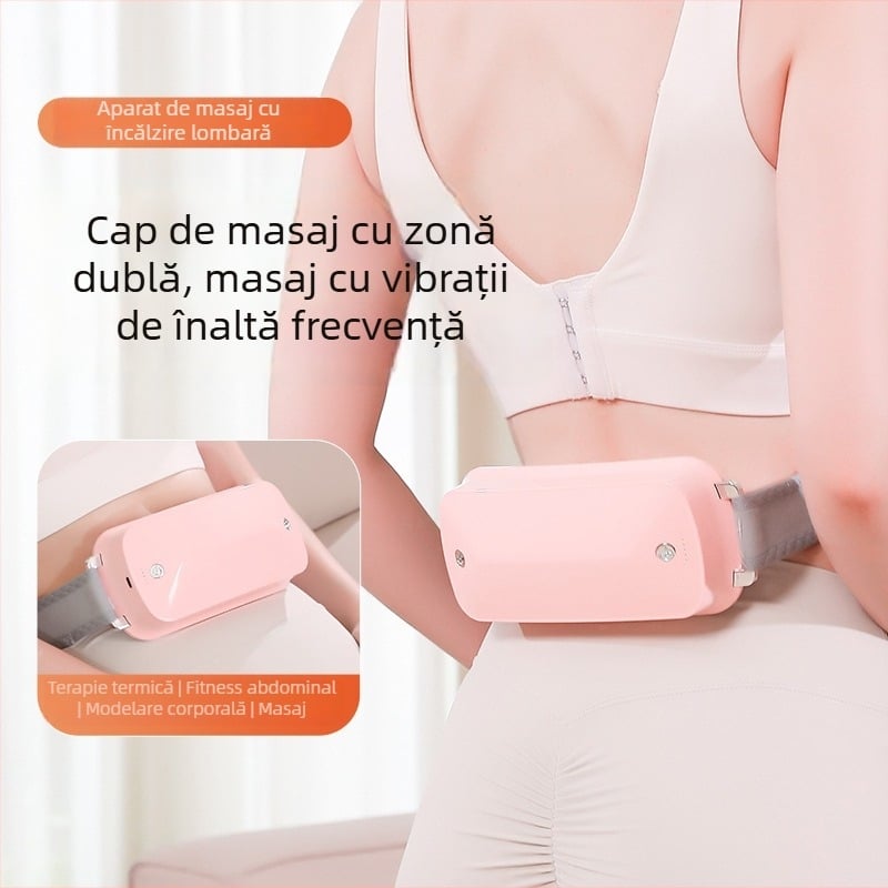 Masaj pentru talie cu încălzire prin vibrații, curea reîncărcabilă pentru confort menstrual