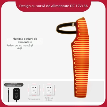 Bandă de genunchi încălzită cu încălzire prin fibre de carbon, masaj complet al piciorului și fizioterapie